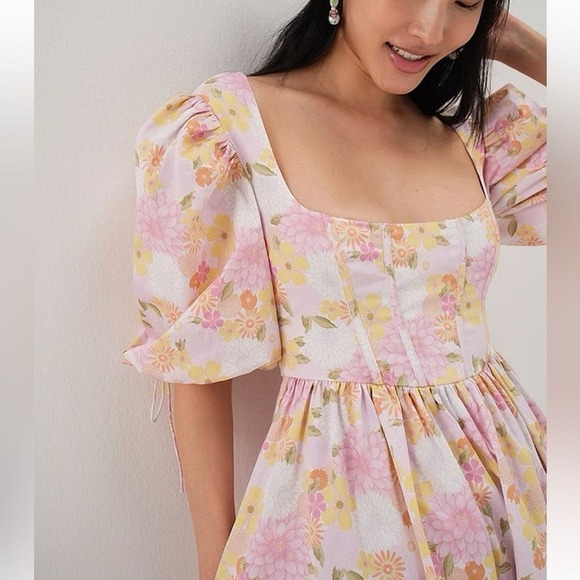 NWT FOR LOVE‎ AND LEMONS CARRIE MIDI DRESS Size XS - Picture 2 of 7